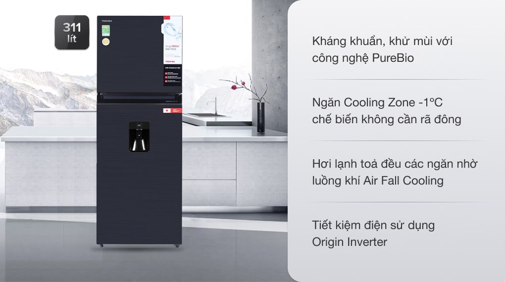 Tủ lạnh Toshiba GR-RT395WE(PMV)
