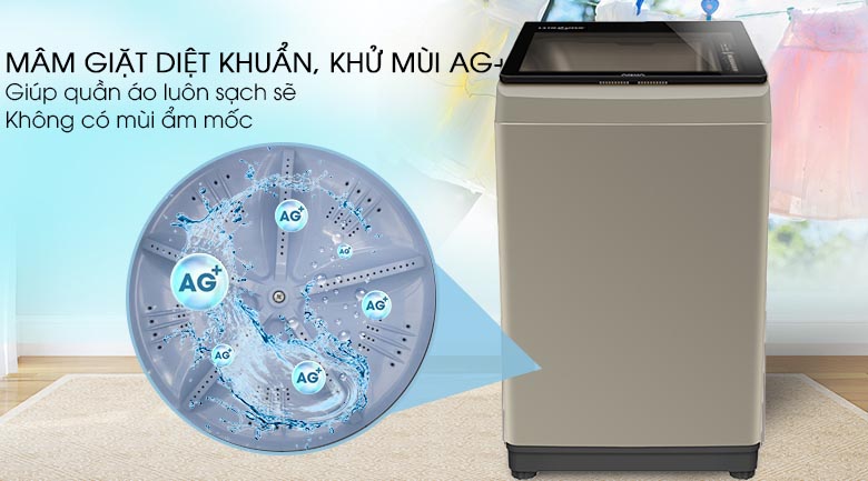 Mâm giặt Nano Ag+ - Máy giặt Aqua Inverter 9 KG AQW-D90CT N