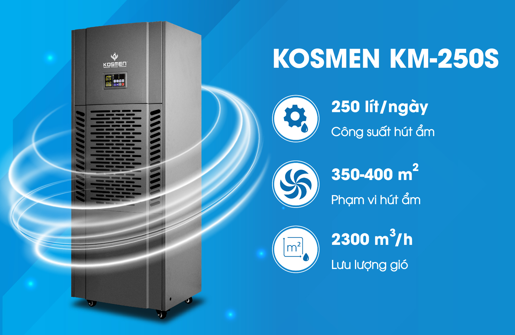 Máy hút ẩm công nghiệp Kosmen KM-250S