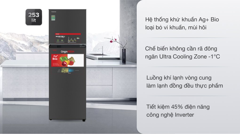 Tủ lạnh Toshiba GR-B31VU(SK)