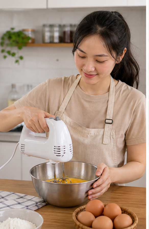 Máy đánh trứng cầm tay có đáng mua không nếu chỉ thỉnh thoảng làm bánh?