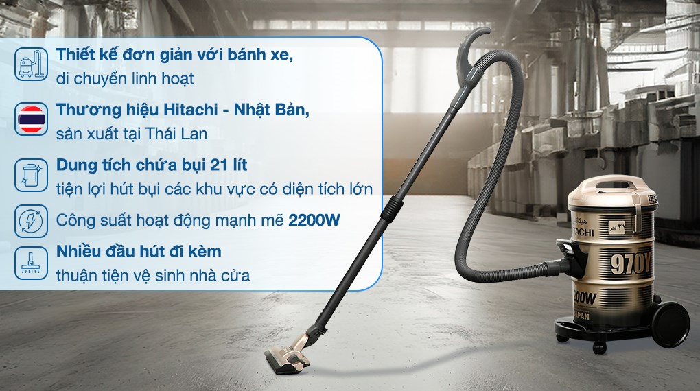 Máy hút bụi Hitachi CV-970Y (24CV-TG)