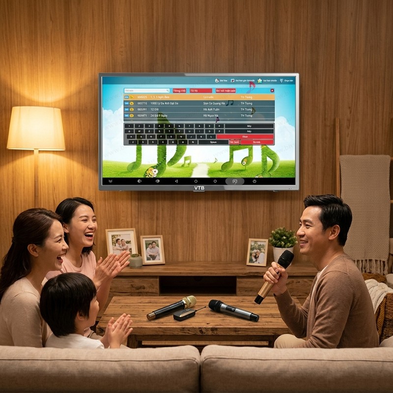 Hát Karaoke giải trí trên Tivi VTB
