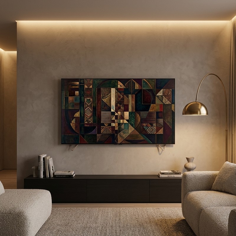 Không gian phòng khách sang trọng với Tivi Panasonic 55 inch