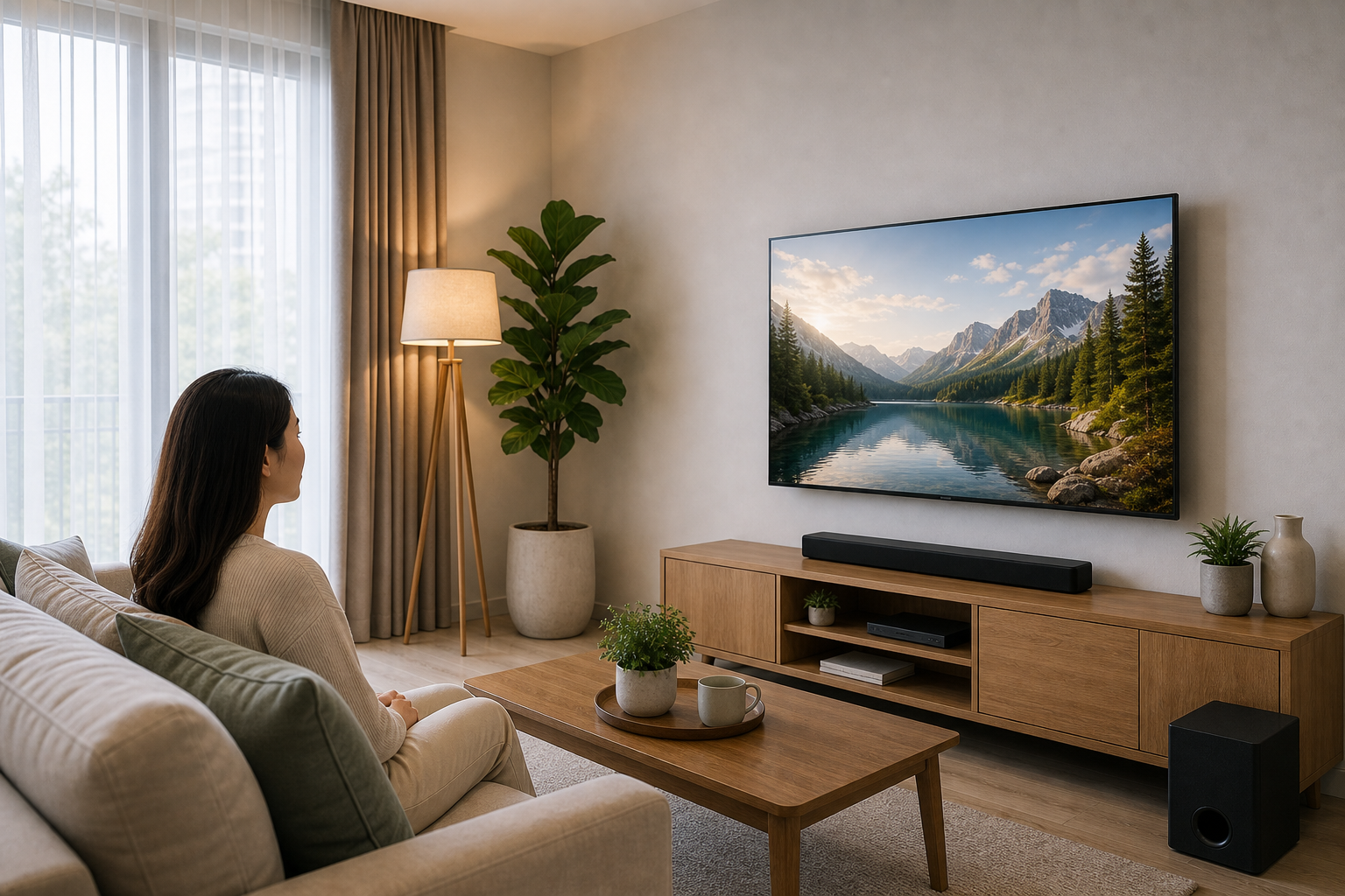 Kiểm tra các điều kiện quanh vị trí lắp tivi giúp tránh mua dư hoặc mua thiếu