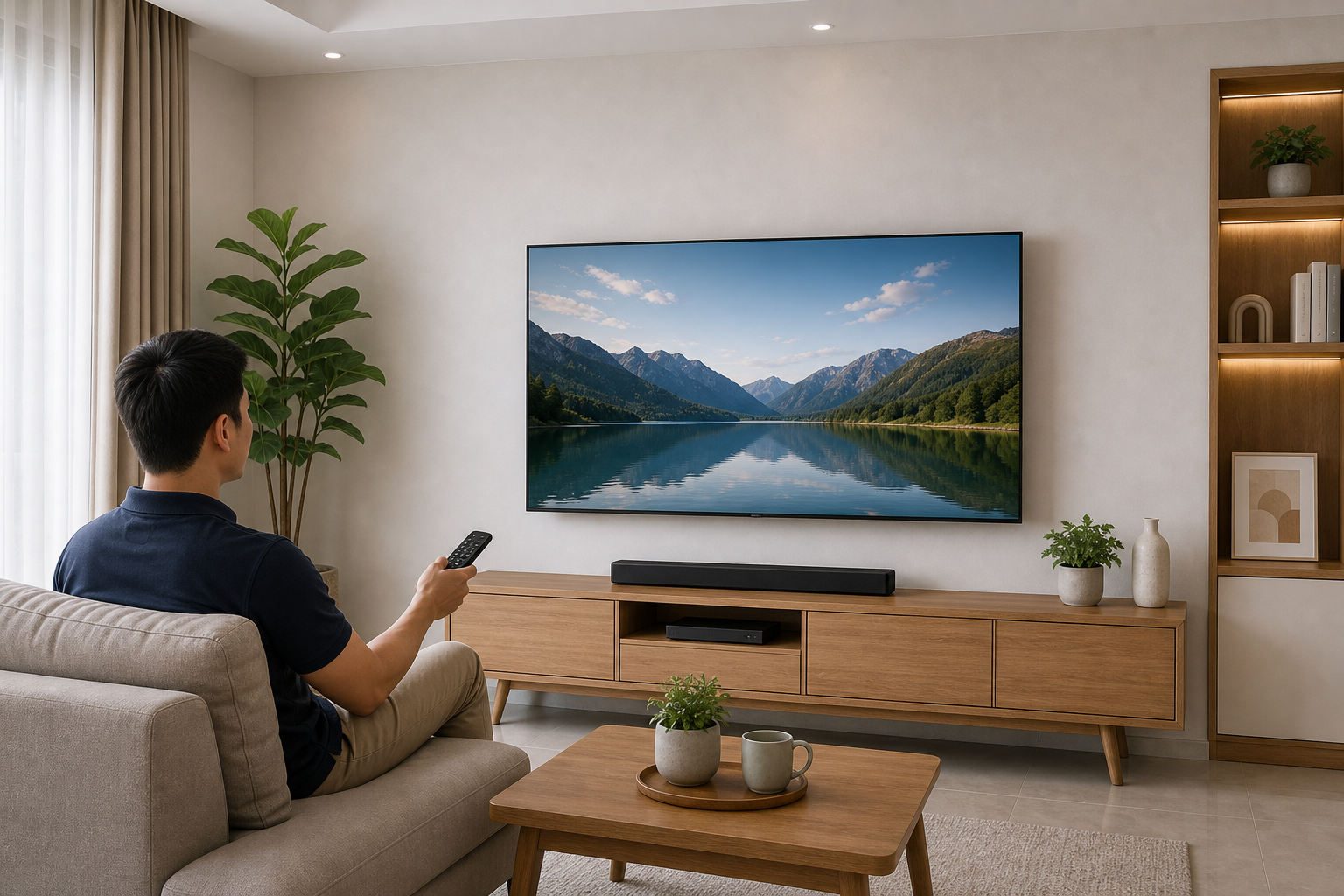 Treo tivi cao bao nhiêu để xem lâu không mỏi?